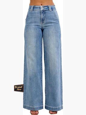 High Waisted Trouser Wide Leg Jeans - Size Guide